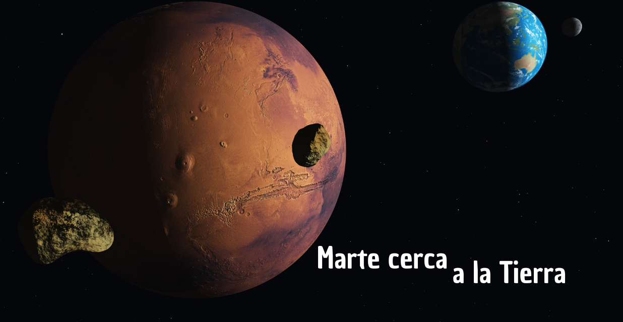 Marte cerca a la Tierra